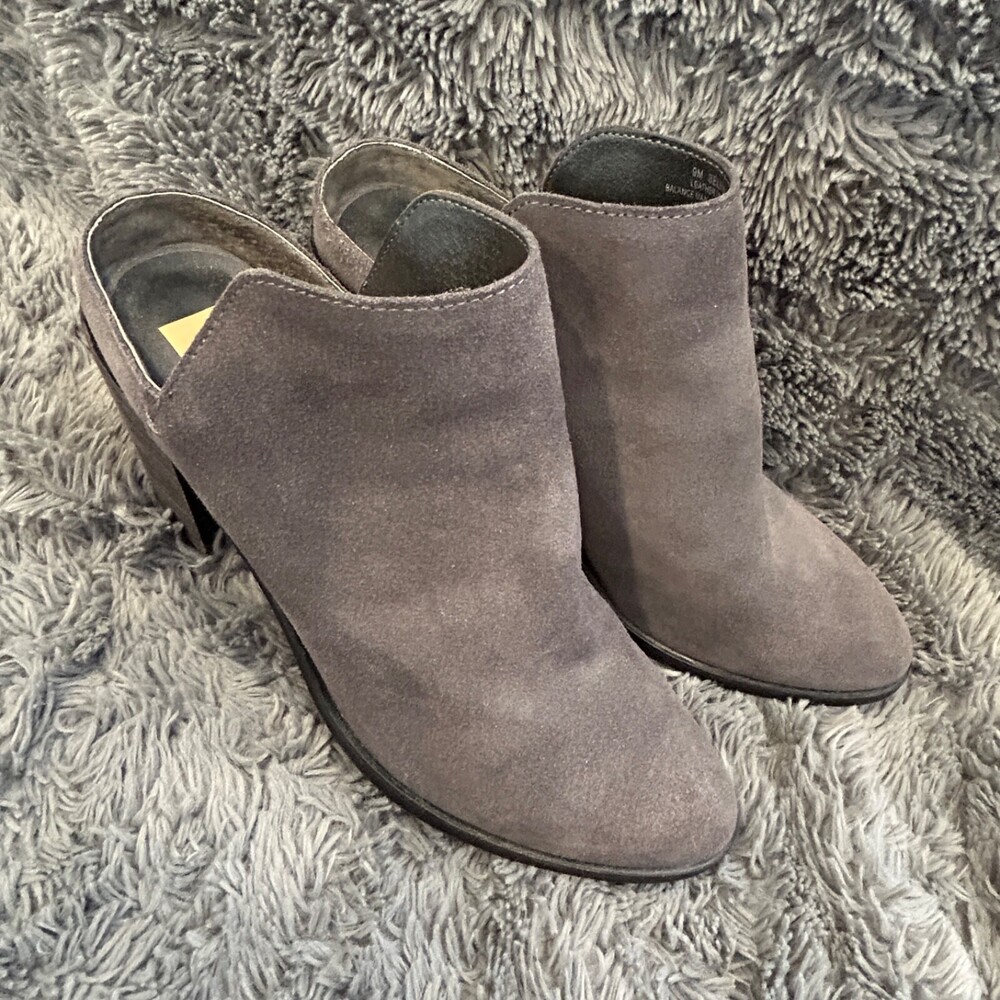 Dolce Vita Selene Women Sz. 9M Grey Slide On Mule/Bootie Heels Boots - Picture 2 of 14